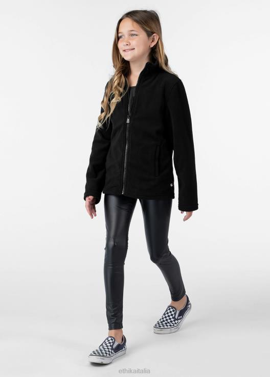 giacca in micropile nera ragazze Ethika 6P2X02033 vestiario