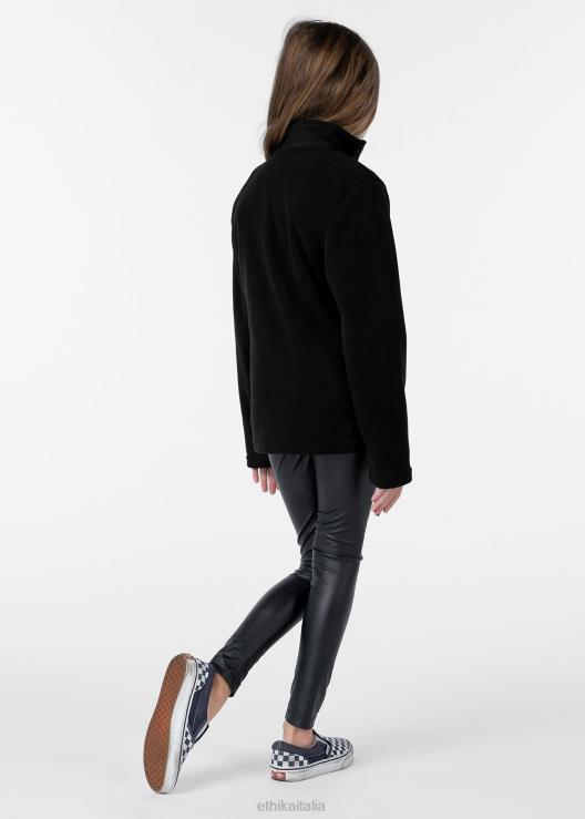 giacca in micropile nera ragazze Ethika 6P2X02033 vestiario