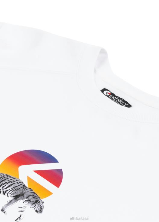 i bianchi del girocollo tigre ragazze Ethika 6P2X02027 vestiario