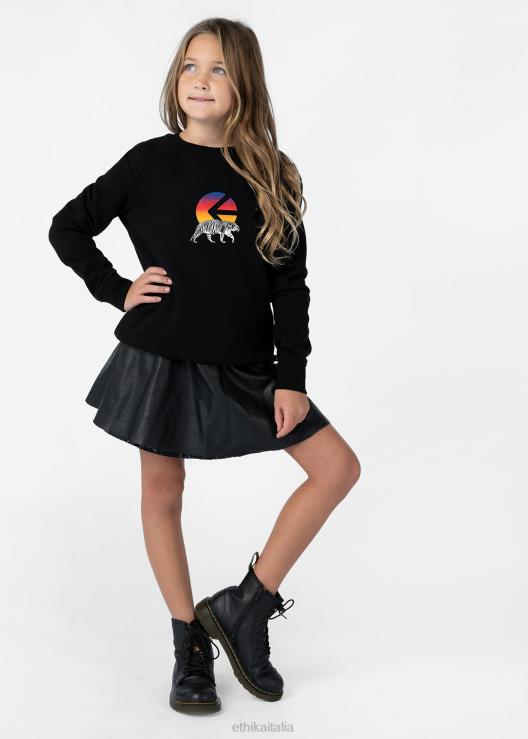 i neri del girocollo tigre ragazze Ethika 6P2X02026 vestiario