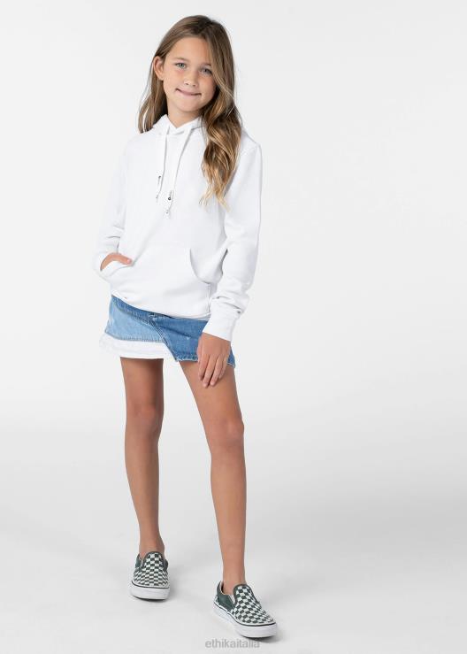 pullover con cappuccio bianco ragazze Ethika 6P2X02030 vestiario