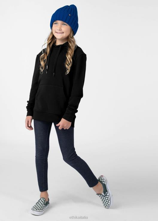 pullover con cappuccio nero ragazze Ethika 6P2X02029 vestiario