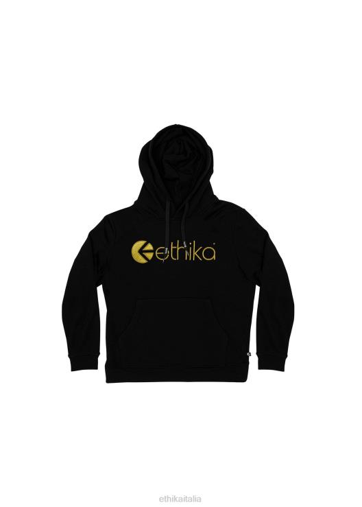 pullover con cappuccio ricamato in oro ragazze Ethika 6P2X02032 vestiario