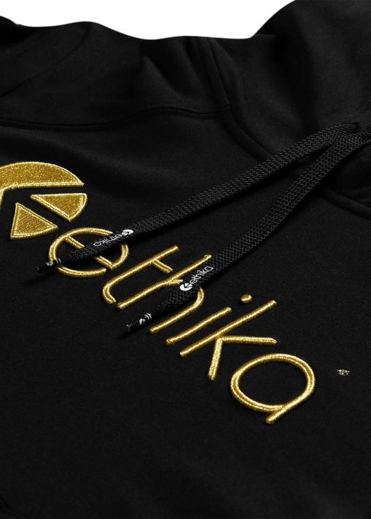 pullover con cappuccio ricamato in oro ragazze Ethika 6P2X02032 vestiario