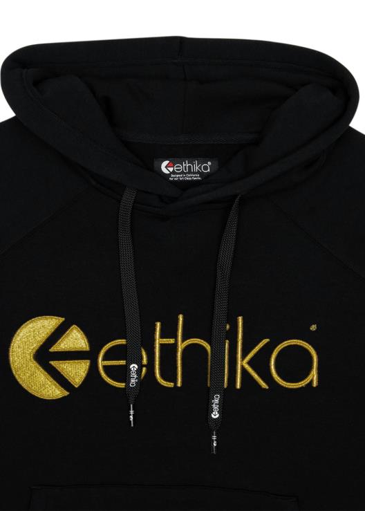 pullover con cappuccio ricamato in oro ragazze Ethika 6P2X02032 vestiario