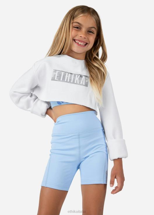 Pantaloncini da motociclista Jr. Pantaloncini da motociclista blu con campana ragazze Ethika 6P2X02056 vestiario