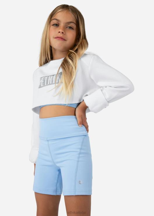 Pantaloncini da motociclista Jr. Pantaloncini da motociclista blu con campana ragazze Ethika 6P2X02056 vestiario