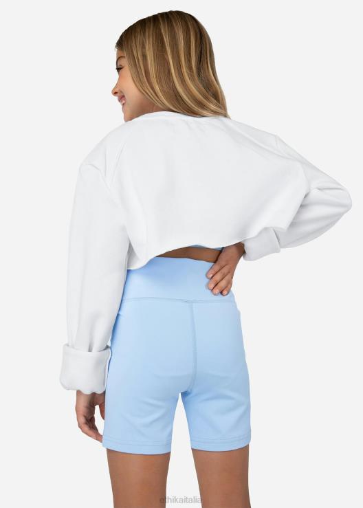 Pantaloncini da motociclista Jr. Pantaloncini da motociclista blu con campana ragazze Ethika 6P2X02056 vestiario