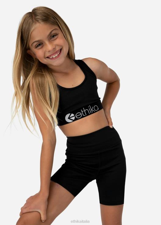 Pantaloncini da motociclista Jr. Pantaloncini da motociclista neri ragazze Ethika 6P2X02054 vestiario