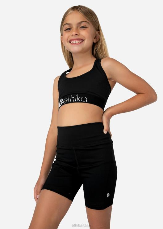 Pantaloncini da motociclista Jr. Pantaloncini da motociclista neri ragazze Ethika 6P2X02054 vestiario