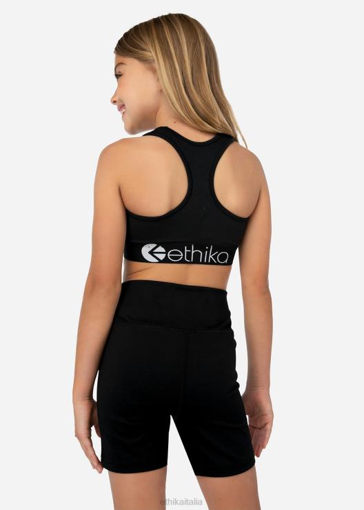 Pantaloncini da motociclista Jr. Pantaloncini da motociclista neri ragazze Ethika 6P2X02054 vestiario