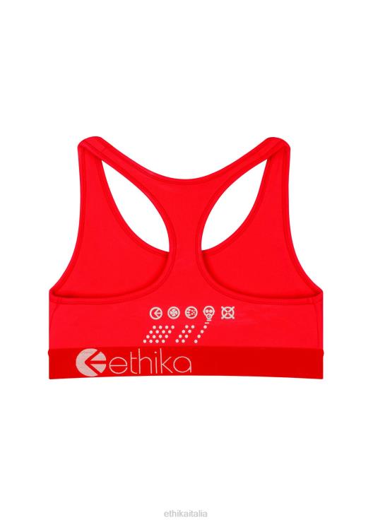 Reggiseno sportivo Jr Subzero Performance rosso neon ragazze Ethika 6P2X01945 vestiario