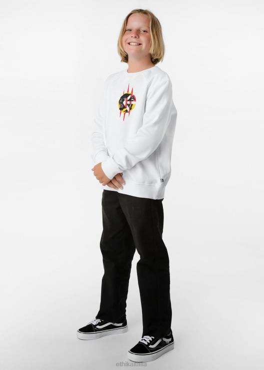 girocollo bianco - attacco rapido ragazzi Ethika 6P2X02025 vestiario
