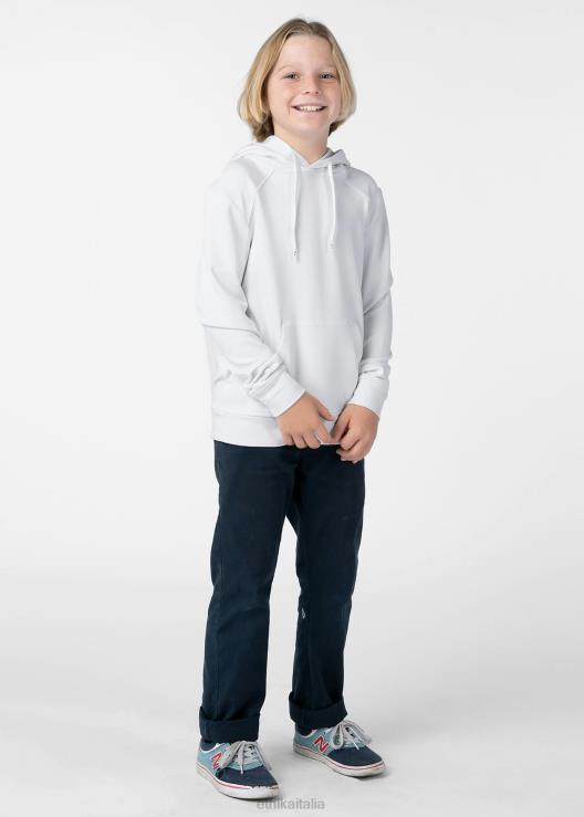 pullover con cappuccio bianco ragazzi Ethika 6P2X02023 vestiario
