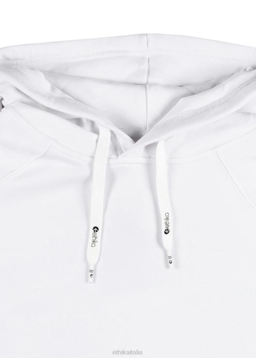 pullover con cappuccio bianco ragazzi Ethika 6P2X02023 vestiario