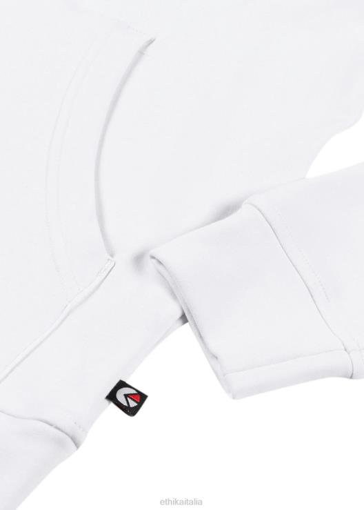 pullover con cappuccio bianco ragazzi Ethika 6P2X02023 vestiario