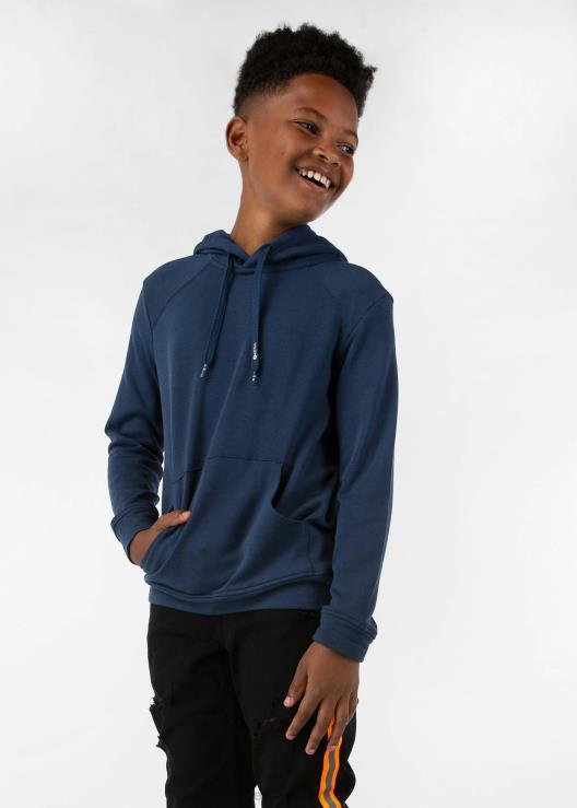 pullover con cappuccio blu scuro ragazzi Ethika 6P2X02021 vestiario