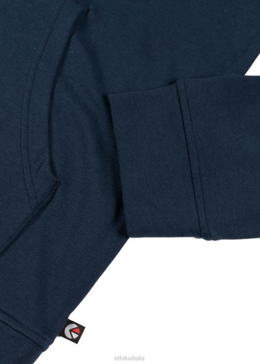 pullover con cappuccio blu scuro ragazzi Ethika 6P2X02021 vestiario