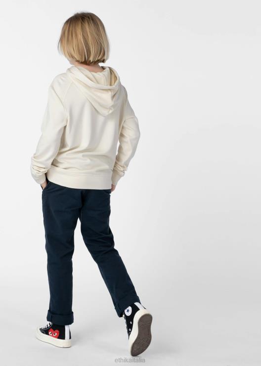 pullover con cappuccio crema ragazzi Ethika 6P2X02020 vestiario