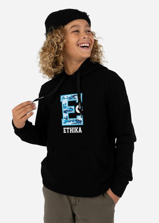 pullover con cappuccio e blocco ragazzi Ethika 6P2X02017 vestiario