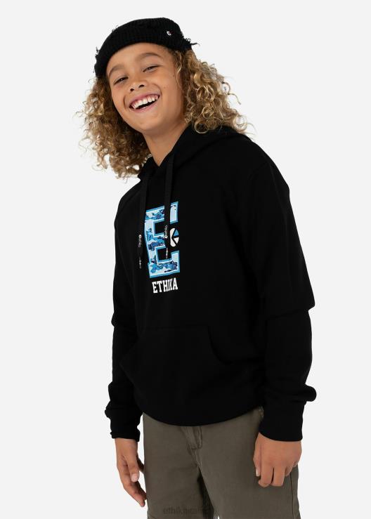 pullover con cappuccio e blocco ragazzi Ethika 6P2X02017 vestiario