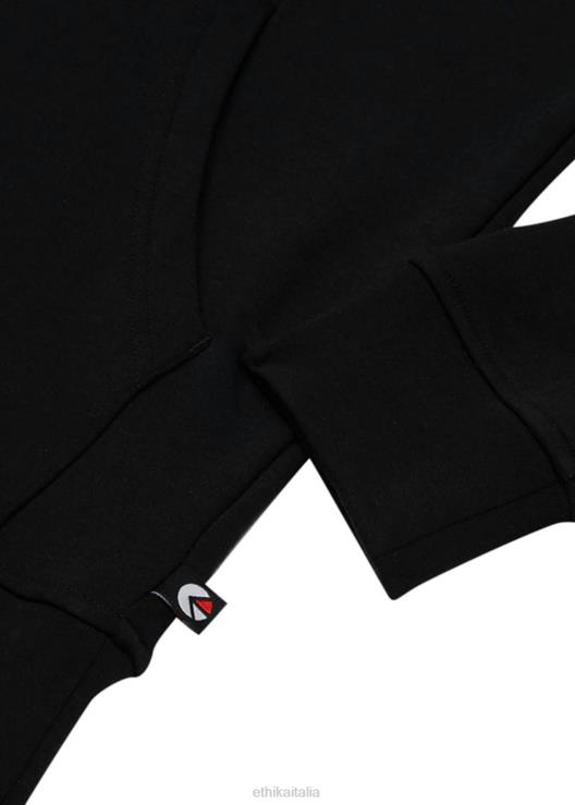pullover con cappuccio nero ragazzi Ethika 6P2X02019 vestiario