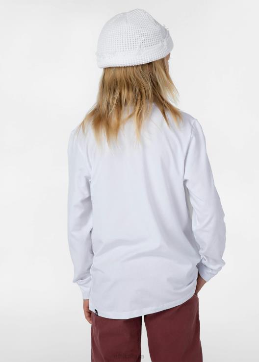 manica lunga - maglietta in modal dalla vestibilità classica bianca ragazzi Ethika 6P2X02007 vestiario