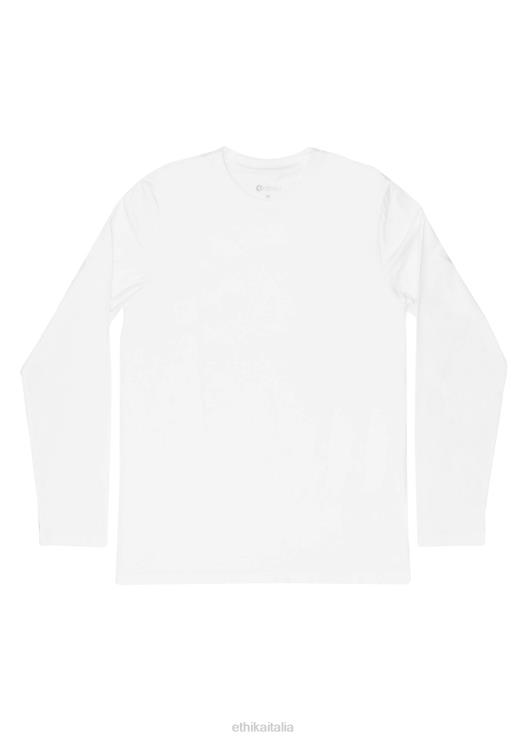 manica lunga - maglietta in modal dalla vestibilità classica bianca ragazzi Ethika 6P2X02007 vestiario