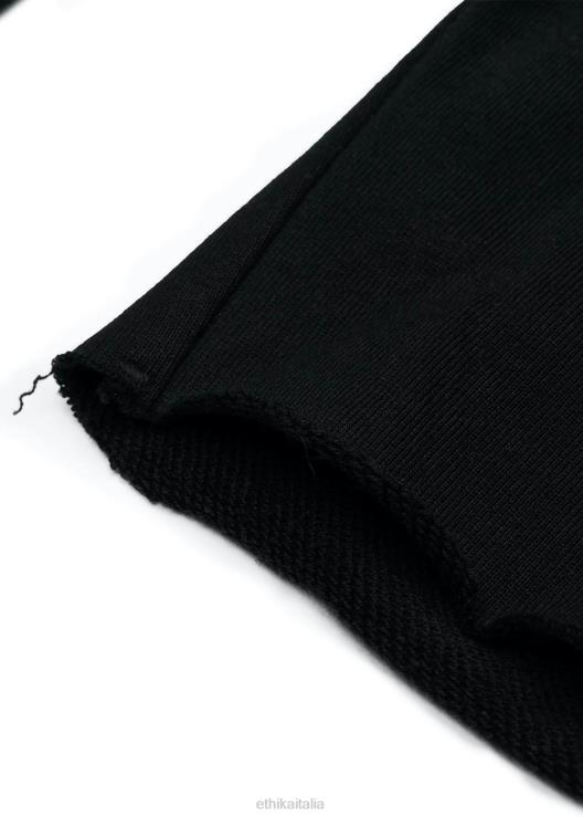 Pantaloncino in felpa corto con taglio vivo - nero ragazzi Ethika 6P2X02051 vestiario