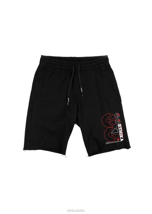shorts in felpa con bordi grezzi - cinetica ragazzi Ethika 6P2X02050 vestiario