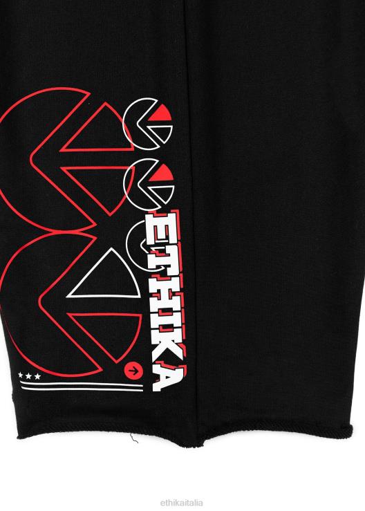 shorts in felpa con bordi grezzi - cinetica ragazzi Ethika 6P2X02050 vestiario