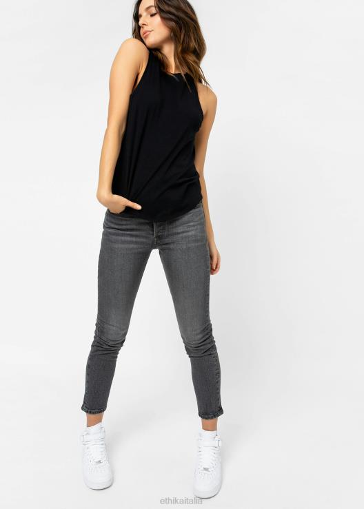 canotta a collo alto - nera donne Ethika 6P2X01393 vestiario