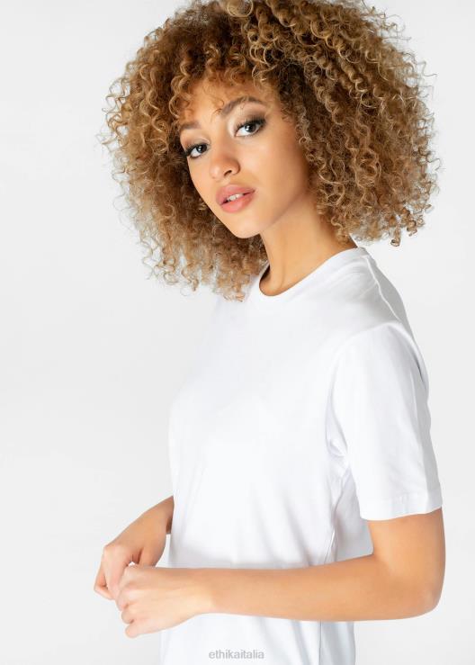 la maglietta aderente in modale dell'equipaggio - bianca donne Ethika 6P2X01411 vestiario