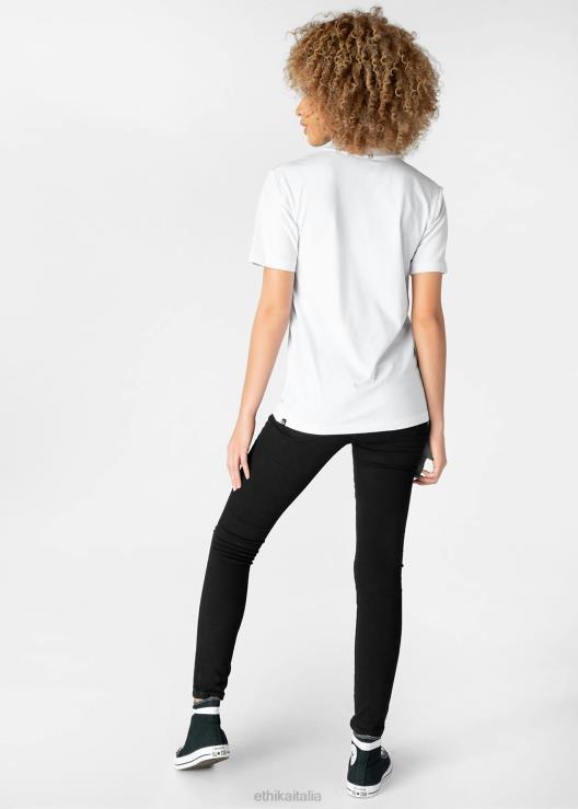 la maglietta aderente in modale dell'equipaggio - bianca donne Ethika 6P2X01411 vestiario