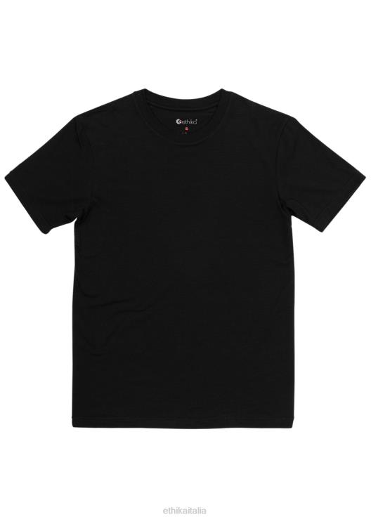 la maglietta aderente in modale dell'equipaggio - nera donne Ethika 6P2X01409 vestiario