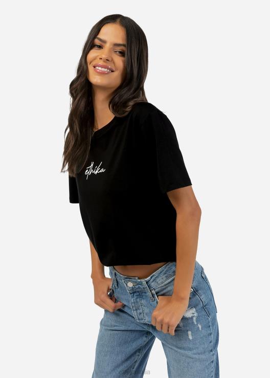 la maglietta modale dell'equipaggio aderente - sceneggiatura donne Ethika 6P2X01403 vestiario