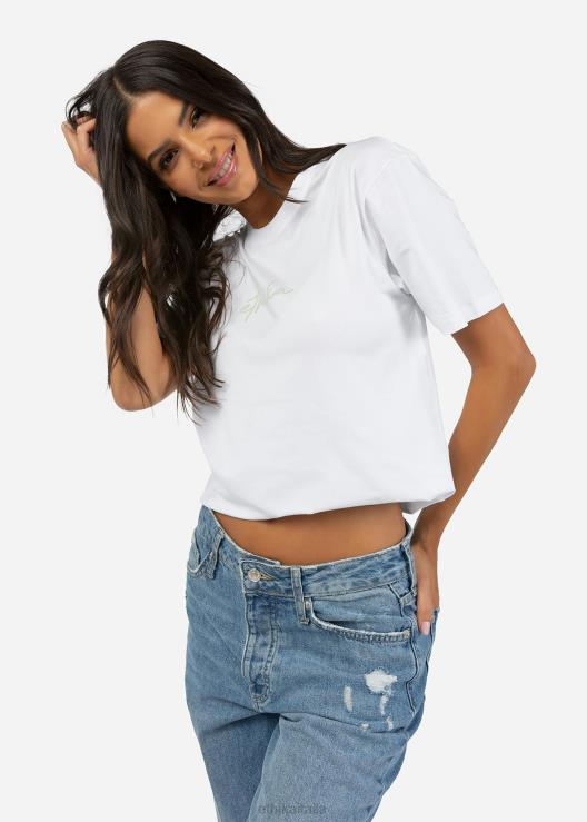 la maglietta modale dell'equipaggio aderente - sceneggiatura donne Ethika 6P2X01404 vestiario