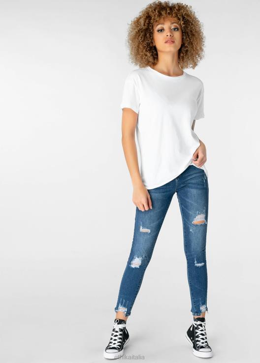 maglietta invecchiata - bianca donne Ethika 6P2X01408 vestiario