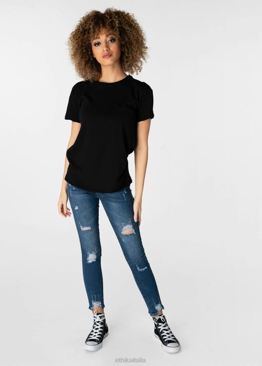 maglietta invecchiata - nera donne Ethika 6P2X01399 vestiario