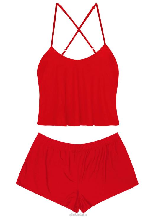 set canotta - rosso donne Ethika 6P2X01420 vestiario