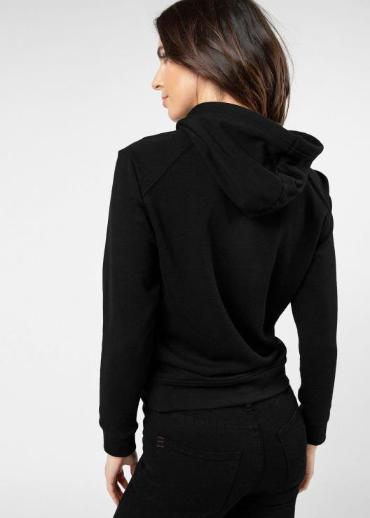 pullover con cappuccio premium - nero donne Ethika 6P2X01422 vestiario