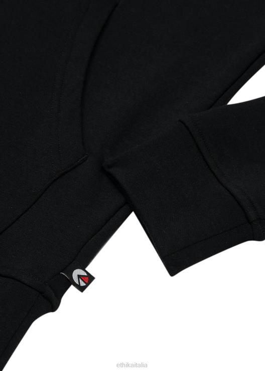 pullover con cappuccio premium - nero donne Ethika 6P2X01422 vestiario