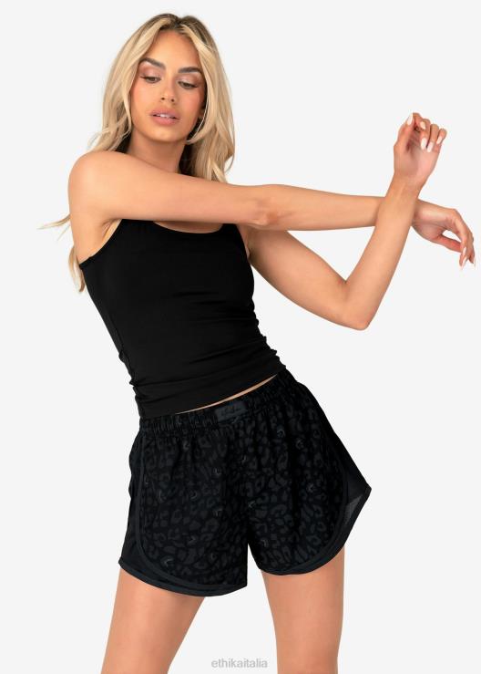 in esecuzione breve - leopardo nero donne Ethika 6P2X01497 vestiario