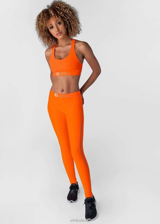 Prestazioni sottozero strette su tutta la lunghezza - arancione neon donne Ethika 6P2X01475 vestiario