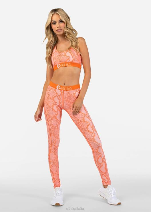 Prestazioni sottozero strette su tutta la lunghezza - serpente arancione donne Ethika 6P2X01471 vestiario
