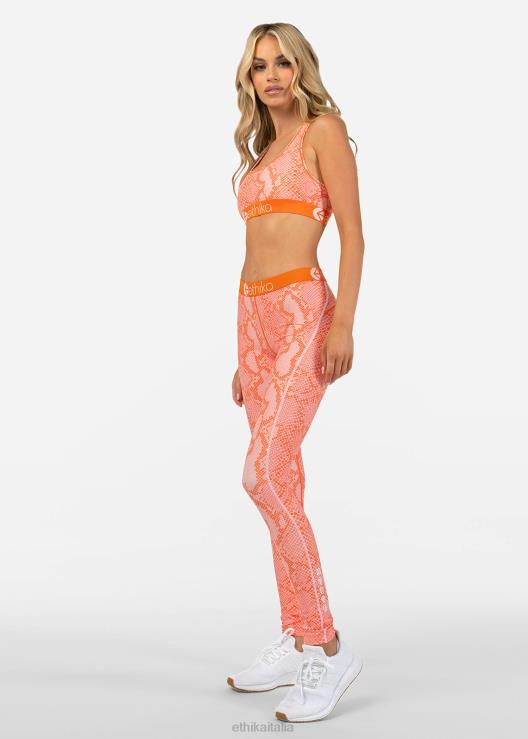 Prestazioni sottozero strette su tutta la lunghezza - serpente arancione donne Ethika 6P2X01471 vestiario