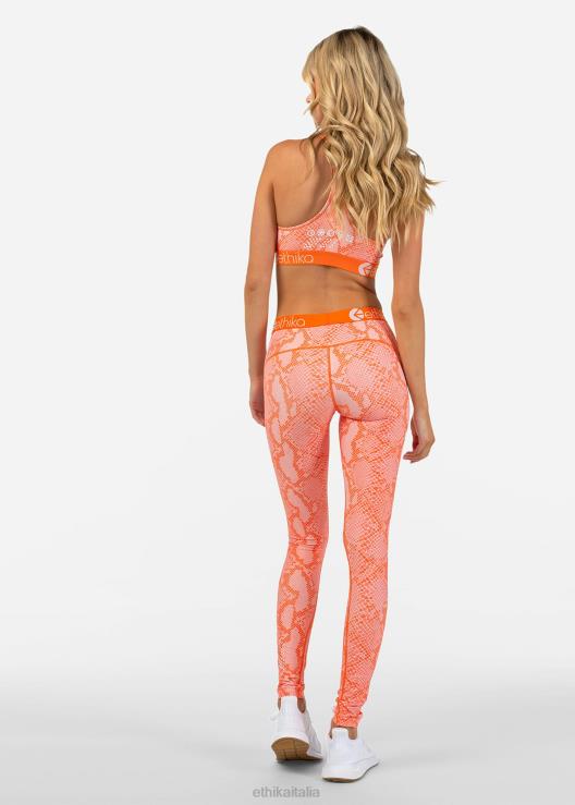 Prestazioni sottozero strette su tutta la lunghezza - serpente arancione donne Ethika 6P2X01471 vestiario