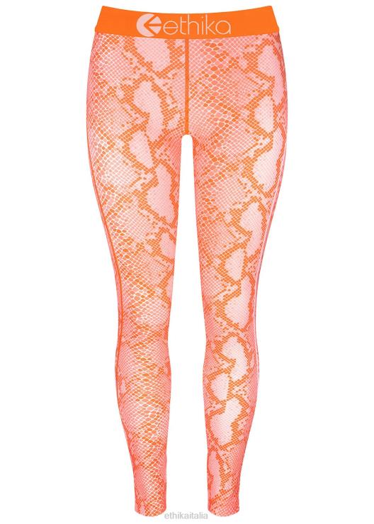 Prestazioni sottozero strette su tutta la lunghezza - serpente arancione donne Ethika 6P2X01471 vestiario
