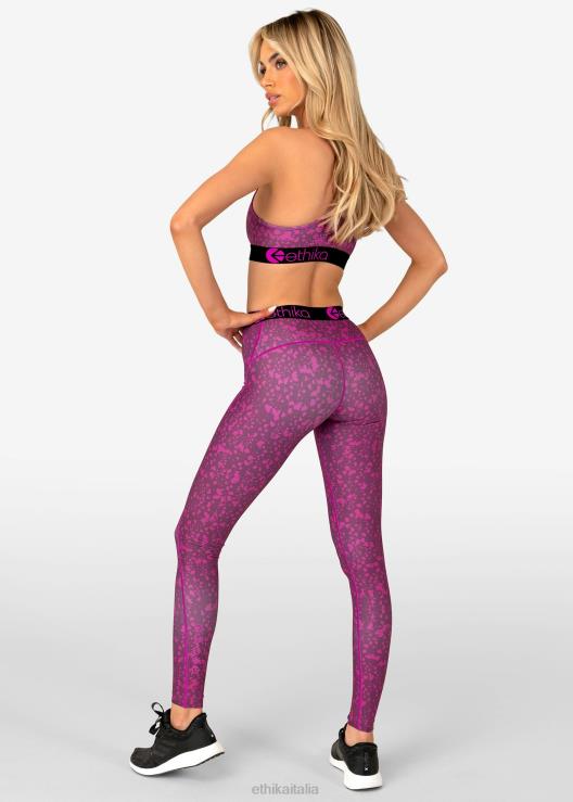 Prestazioni sottozero strette su tutta la lunghezza - splatter fucsia donne Ethika 6P2X01467 vestiario