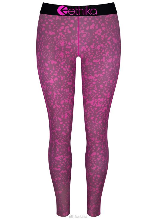 Prestazioni sottozero strette su tutta la lunghezza - splatter fucsia donne Ethika 6P2X01467 vestiario